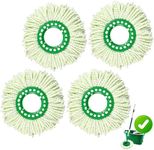 4 Pack Mop Head Replacement for Libman Tornado Spin Mop, Resuable Microfiber Mop Refill Head for Libman Tornado Spin Mop System, Easy to Replace, Machine Washable