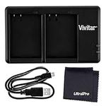 UltraPro EN-EL12 Rapid Dual Charger for Select Nikon Digital Cameras - UltraPro Bundle Includes Deluxe Custom Microfiber Cleaning Cloth