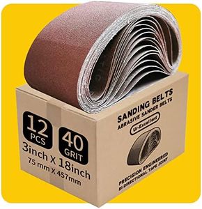 3 x 18 Inch 40 Grit Sanding Belt | Premium Aluminum Oxide Sanding Belt | Premium Sander Sandpaper,12 Pack