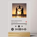 DGLpintu Custom Personalised Spotify Plaque Photo Acrylic Song Album Cover, Customised Spotify Music Plaque Frame Decorative Signs Music Plaques (15 × 22 cm), 15*22*0.5 cm