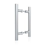 JUBEST 12in Stainless Steel Sliding Barn Door Pull Handle Set Double Side Bar Handle