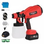 Oxford® Cordless Paint Sprayer OPS-6250 21V Battery-Powered Sprayer with Adjustable Nozzle Lightweight & Ergonomic 1x 3.0 Ah Batteries Ideal for Walls, Doors & Fences