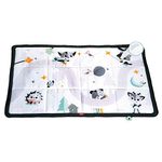 Tiny Love Black & White Super Mat, Baby Play Mat, Foldable Extra Large Play Mat (150 x 100cm), 0+ Months, 8 Activities, High-Contrast Soft Play Mat, Tummy Time Mirror, Teether, Magical Tales