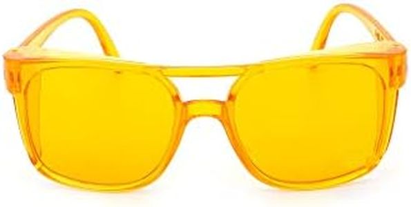 Safety Glasses, Wrap-Around Protective Goggles Anti-Splash Welding Spectacle for Brazing, Cutting and Tig Welding - Yellow