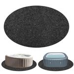 90 Inch Dia Round Inflatable Hot Tub Mat,Extra Large Hot Tub Mat Above Ground Pool Protector Mat Outdoor Indoor Anti-Slip and Waterproof Backing SPA Pool Flooring Protector