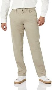 Amazon Essentials Men's Straight-Fit Wrinkle-Resistant Flat-Front Chino Pant, Khaki Brown, 34W x 30L