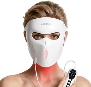 Zeepeak Red Light Therapy for Face, 360 LEDs, 6 Modes, Dual NIR,FDA Cleared | Soft Silicone Full-Face Red & Blue LED Mask, 5 Wavelengths (415/590/633/850/1072nm), Built-in 10-Minute Timer for Skin Care