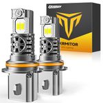 Fahren Termitor 9007/HB5 LED Headlight Bulbs, 2024 Upgraded 30000LM 700% Ultra Brightness, 6000K Cool White, 60000Hrs Lifespan,1:1 Halogen Size, Plug and Play Halogen Replacement, Pack of 2