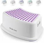 Zulay Home Step Stools for Kids - Toddler Step Stool for Bathroom Sink with Anti-Slip Surface & Base - Kids Step Stool for Toddlers Potty Training, Kitchen, Living Room, Bedroom, Toy Room (Purple)