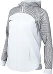 NIKE, Women'S Knit Soccer Track Jacket (Stock), Sweatshirt With Zip And Hood, White/Wolf Grey/White/Black, S, Donna