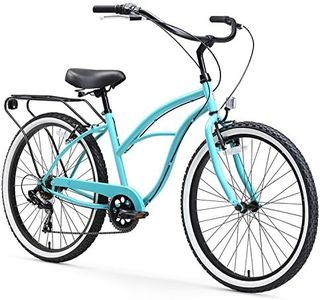 sixthreezero Around The Block Women's Beach Cruiser Bike, Hybrid Bicycle with Rear Rack