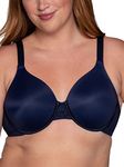 Vanity Fair Women's Full Figure Beauty Back Smoothing Bra (36C-42H), Underwire - Navy, 40D