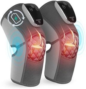 COMFIER Cordless Knee Massager with Heat, 3-in-1 Knee Heating Pad for Knee Pain, Vibration Knee Brace Wrap for Arthritis, Knee Warmer, Gifts for Mom Dad (2 Pack)