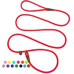 MayPaw Slip Lead Control Leash for Dogs No Pull, 13+ Colors Classic Dog Leash 7FT Pet Slip Leash, 1/4” Rope Leash for Small Medium Animals