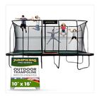 JumpKing Pro-Series 10'x16' Rectangle Trampoline - Outdoor/Indoor Recreational Trampoline - Professional Large Rectangular Trampoline for Kids and Adults with Enclosure Net, Above/In Ground Trampoline