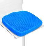 Wenisuow Gel Seat Cushion, Cushion cover, Double Thick Egg Seat Cushion Cool Gel Cushion Breathable Lumbar Support Chair Cushion Large Size Gel Chair Cushion for Car/Office/Home/Wheelchair