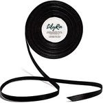 Black Ribbon 1/4 Inches 36 Yards Sa