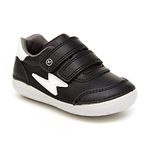 Stride Rite Unisex-Child Soft Motion Kennedy Sneaker, Black, 3.5 Wide Infant