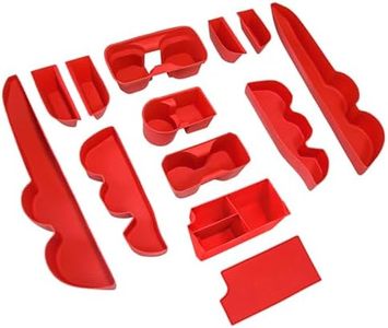 bgucar Interior Silicone Liner Insert Custom Fit for Tacoma 2016-2023, Silicone Organizer Tray for Tacoma Gen 3rd Crew Cab only - Fully Covered - for Tacoma Accessories