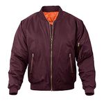 MAGNIVIT Men's Military Jackets Casual Windbreaker Outerwear Jackets Outdoor Coat Wine Red