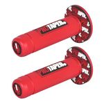 KYSUN 1 Pair Rubber Handlebar for Motorcycle, 22mm/24mm Motorcycle Handlebar Grips for Motorcycle Handlebar Cross, Pitbike, Enduro, Non-Slip and Durable (Red)