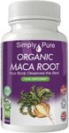 Simply Pure Organic Maca Root Capsules x 90, 500mg, A Blend of Yellow, Red and Black Maca for Men and Women, 100% Pure Soil Association Certified, Gluten Free, GM Free, Vegan