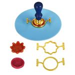 S SANGLE SOPFFY Metal Wax Seal Molds Kit with Silicone Mat, Flower and Round Shape(2 PCS) for 1 Inch Wax Seal Stamp Mold Wax Seal Kit for Gift Decoration Wedding Invitations Envelopes Cards DIY