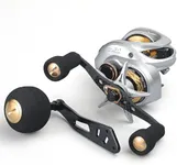MAIPSIG Baitcasting Fishing Reel for Trout Fishing,Carbon Fiber Baitcasting Reel, 33lbs Max Drag, 6.3:1 Gear Ratio, Double Row Magnetic Brake (Silver, Right Hand)
