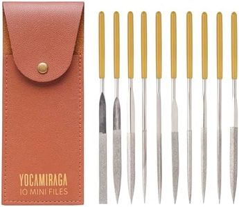 YOCAMIRAGA 10pcs Diamond File Set, Needle Files for Jewelry Making, Small File Set with Synthetic Leather Case…