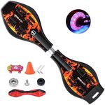 XUDREZ Rip Stick Skateboard, Compact and Lightweight Ripstick Deluxe Junior Caster Board in Amazing 8 Color, with Illuminating Wheels 360 Degree Casters for Kids Adults (G), One Size