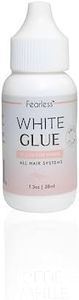 Fearless Tape White Glue – Weekly Hold Adhesive, 1.3 fl oz Drip-Top | Clear, Skin-Safe, Waterproof Bond for Wigs & Toupees (1–3 Week Hold)