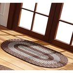 Better Trends Newport Braid Collection is Durable and Stain Resistant Reversible Indoor Utility Rug 100% Polypropylene in Vibrant Colors, 30" x 50" Oval, Brown