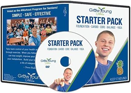 Grow Young Fitness DVD d'exercices de Chaise pour Personnes âgées, Fond de Teint, Cardio, équilibre, Yoga