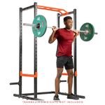 Sunny Health & Fitness Squat Stand Power Rack for Weightlifting - Multifunction Bench Press Squat Rack with Adjustable Pull Up Bar for Home Gym