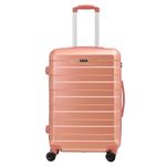 RMW Suitcase Large Medium Cabin Size | Hard Shell | Lightweight | 4 Dual Spinner Wheels | Trolley Luggage Suitcase | Hold Check in Luggage | TSA Combination Lock (Rose Gold, MEIUM 24")