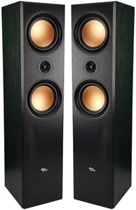 Evidence Acoustics Colonnes HiFi/Home-Cinéma EA-800-PG - 2x500W PMPO - Bass Reflex à 3 Voies - Haut-parleurs Finition cuivre