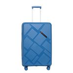 Swiss Military Star Luggage Bag,Textured Hard-Sided Trolley Bag,Cabin Luggage,Overnighter Trolley Bags|Durable Abs Body,Ergonomic 360° Rotatable 4 Spinner Wheels,Tsa Lock,24 Inches,Navy Blue,1