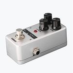 CALANDIS Mini Effect Pedal Compressor with True Bypass for Electric Guitar Silver