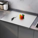 Alliance Decor Stainless Steel Chopping Board | Fruit Vegetable Meat Cutting | 304 Grade Large Counter Top | Meat Chopper | Big Size Heavy Duty Platform (40 X 32 cm)