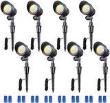 LEONLITE 8-Pack Low Voltage LED Landscape Spotlight, 4000K Cool White, 4W 12V Pathway Lights Outdoor CRI90+, Aluminum Housing Spot Lights for Garden Yard Lighting, ETL Listed, Bronze Finish