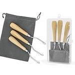 JJWNMLL 3Pcs Latch Hook Tool,Wooden Handle 6.5 inch Crochet Hook,with Storage Bag and Box,Latch Hook Rug kit,Crochet Hooks Set for Hair Extension Braid Carpet Making and Art Crafts