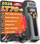 ANCEL LT70 Digital Timing Light Automotive with Tachometer (RPM), Advance, Dwell & Voltage Test, Self-Powered Inductive Ignition LED Timing Gun with Type-C Charging & 12V Backup for Gas Engines