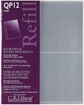 CR Gibson QP-12 Small Recipe Book Pocket Page Refill 20 sheets