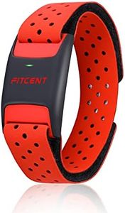 FITCENT Heart Rate Monitor Armband, Bluetooth ANT+ Optical Heart Rate Sensor Wrist, Rechargeable Fitness Tracker for Peloton Strava Zwift Polar Beat DDP Yoga Wahoo Fitness