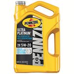 Pennzoil Ultra Platinum Full Synthetic 5W-20 Motor Oil (5L, Single Pack)