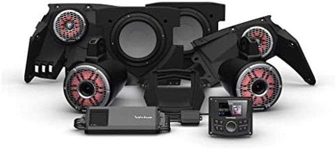 Rockford Fosgate X317-STG6 Audio Kit: PMX-3 Receiver, 1500-Watt Amp, M2 Series Color Optix Multicolor LED Lighted Front, Rear Horn Speakers & Dual Subs for Select Can-Am X3 Models (2017 – 2021)