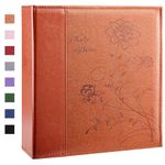 Artmag Photo Album 4x6 600 Pockets Photos, Leather Cover Large Picture Albums Holds 600 Horizontal and Vertical Photos for Family Anniversary Wedding (Brown)