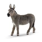 SCHLEICH 13772 Donkey Farm World Toy Figurine for children aged 3-8 Years, Gray