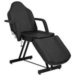 BestMassage 73 Inch Massage Bed Multipurpose Massage Table Spa Salon Facial Bed Adjustable Folding Massage Table Tattoo Chairs Salon Massage Equipment (Black)