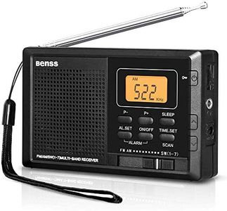 Portable Radio Pocket Radio Small AM FM SW Digital Radio Pocket Transistor Stereo Radio with Built-in Speakers Digital Alarm Clock and Sleep Timer, Battery Operated